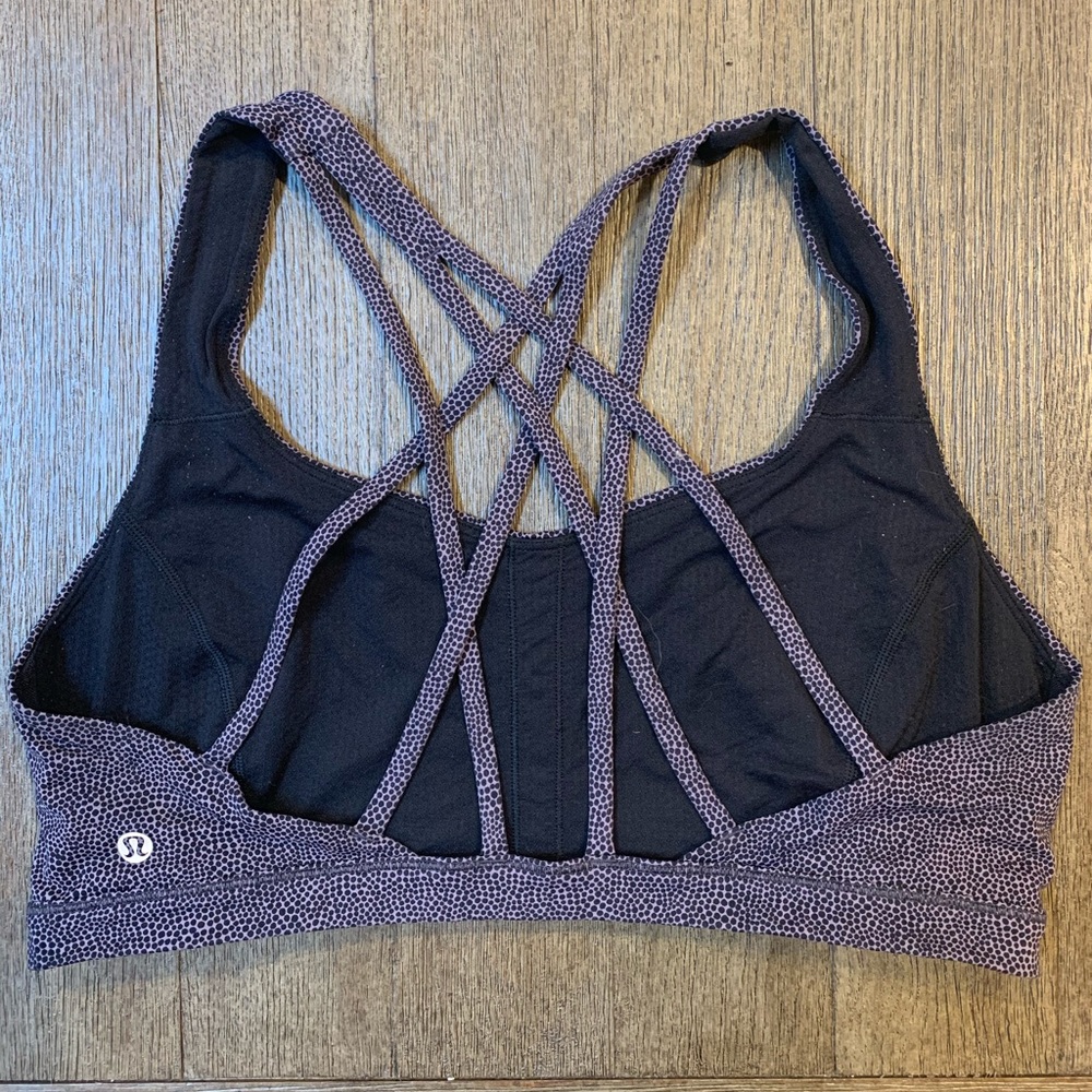 lululemon athletica Purple Speckled Strappy Sports Bra